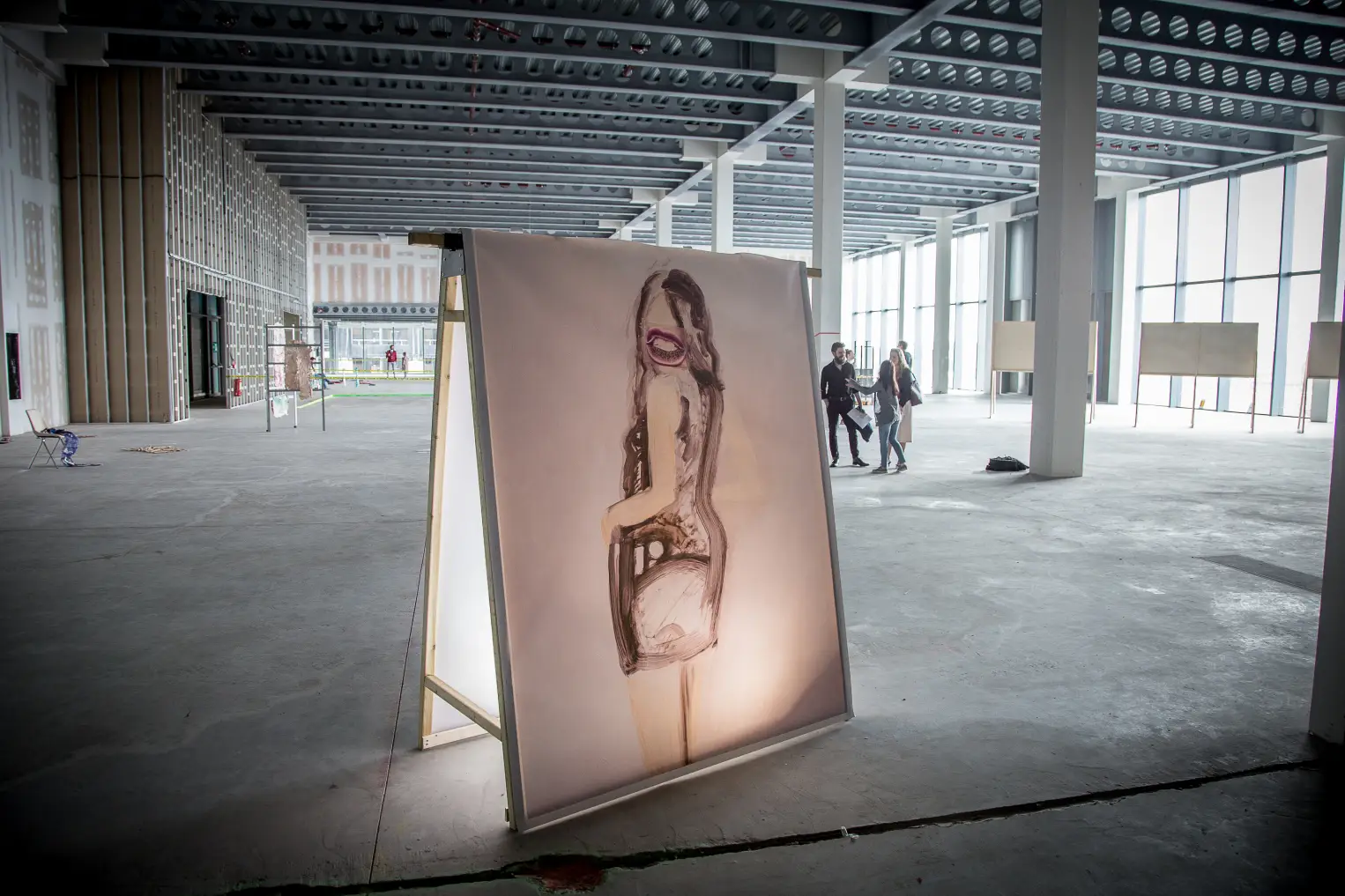 Untitled (reverse), 2018, wood frame, vinyl print, LED lighting, 243.84 x 182.88cm